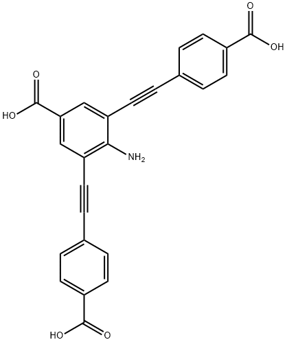 4-氨基-3,5-双[2-(4-羧基苯基)乙炔基]-苯甲酸,2227378-81-4,结构式