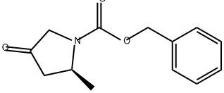 1-Pyrrolidinecarboxylic acid, 2-methyl-4-oxo-, phenylmethyl ester, (2S)- Struktur