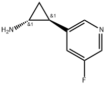 Cyclopropanamine, 2-(5-fluoro-3-pyridinyl)-, (1R,2S)- 化学構造式