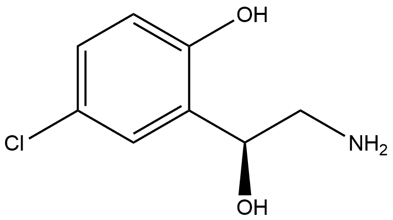 (S)-2-(2-amino-1-hydroxyethyl)-5-chlorophenol Struktur