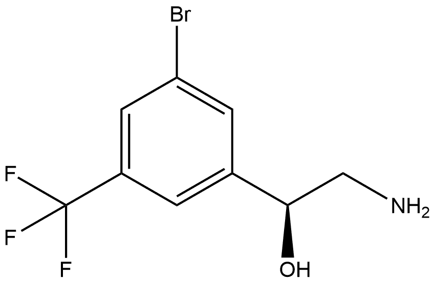 Benzenemethanol, α-(aminomethyl)-3-bromo-5-(trifluoromethyl)-, (αS)- Structure