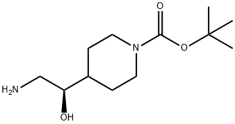 (R)-4-(2-氨基-1-羟乙基)哌啶-1-甲酸叔丁酯,2227733-92-6,结构式