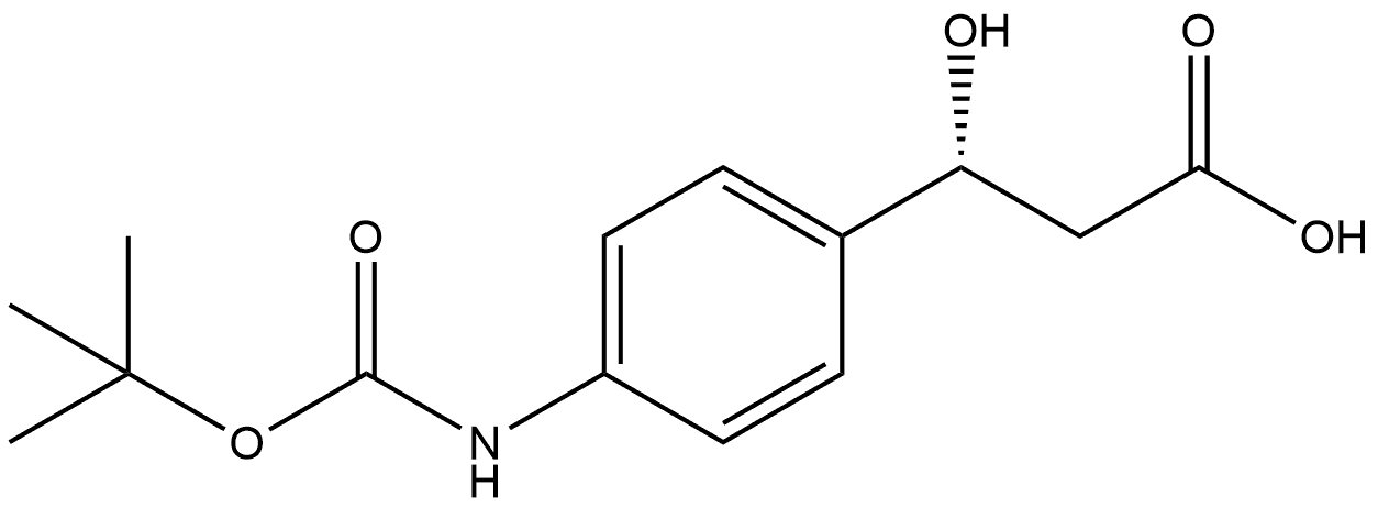 (R)-3-(4-((叔丁氧羰基)氨基)苯基)-3-羟基丙酸,2227752-29-4,结构式