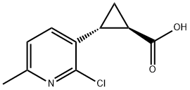 rac-(1R,2R)-2-(2-chloro-6-methylpyridin-3-yl)cyclo propane-1-carboxylic acid Structure