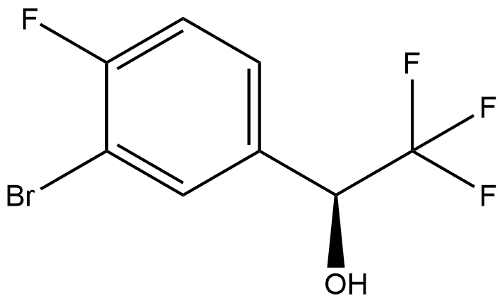 (S)-1-(3-溴-4-氟苯基)-2,2,2-三氟乙烷-1-醇,2227838-57-3,结构式