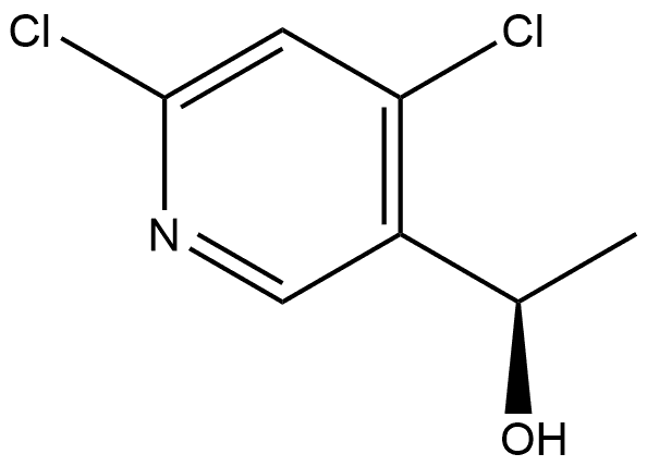 3-Pyridinemethanol, 4,6-dichloro-α-methyl-, (αR)- Struktur