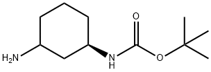 Carbamic acid, N-[(1R)-3-aminocyclohexyl]-, 1,1-dimethylethyl ester 化学構造式