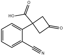 Cyclobutanecarboxylic acid, 1-(2-cyanophenyl)-3-oxo- 结构式