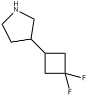 3-(3,3-二氟环丁基)吡咯烷,2228304-14-9,结构式