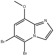 5,6-dibromo-8-methoxyimidazo[1,2-a]pyridine 化学構造式
