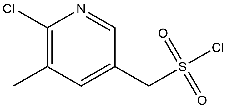 6-Chloro-5-methyl-3-pyridinemethanesulfonyl chloride (ACI) 结构式