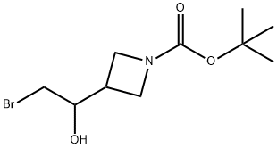 tert-butyl 3-(2-bromo-1-hydroxyethyl)azetidine-1-carboxylate Structure