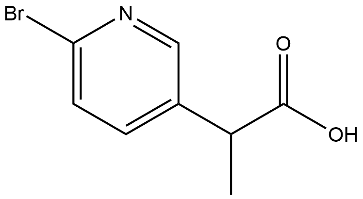 3-Pyridineacetic acid, 6-bromo-α-methyl- Structure