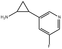 Cyclopropanamine, 2-(5-fluoro-3-pyridinyl)- Structure