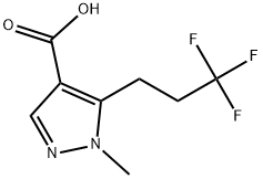 1-Methyl-5-(3,3,3-trifluoropropyl)-1H-pyrazole-4-carboxylic acid 化学構造式