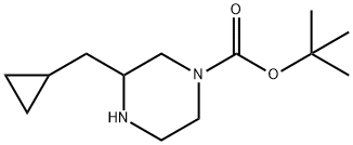 3-(环丙基甲基)哌嗪-1-羧酸叔丁酯,2228497-94-5,结构式