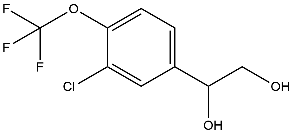 1-[3-Chloro-4-(trifluoromethoxy)phenyl]-1,2-ethanediol Struktur