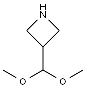 3-(二甲氧基甲基)氮杂环丁烷 结构式