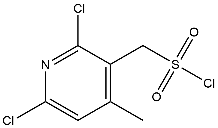 2,6-Dichloro-4-methyl-3-pyridinemethanesulfonyl chloride (ACI) Struktur