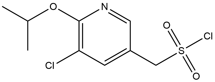 5-Chloro-6-(1-methylethoxy)-3-pyridinemethanesulfonyl chloride (ACI) 结构式