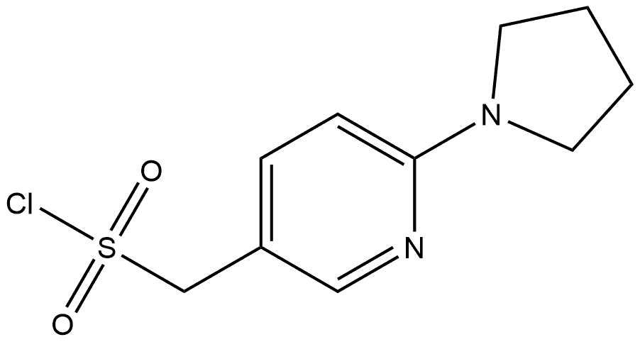 6-(1-Pyrrolidinyl)-3-pyridinemethanesulfonyl chloride (ACI) Structure