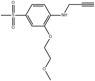 2-(2-Methoxyethoxy)-4-(methylsulfonyl)-N-2-propyn-1-ylbenzenamine Struktur