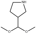 Pyrrolidine, 3-(dimethoxymethyl)- Struktur