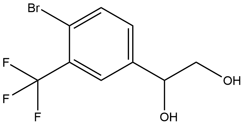 1-[4-Bromo-3-(trifluoromethyl)phenyl]-1,2-ethanediol 结构式