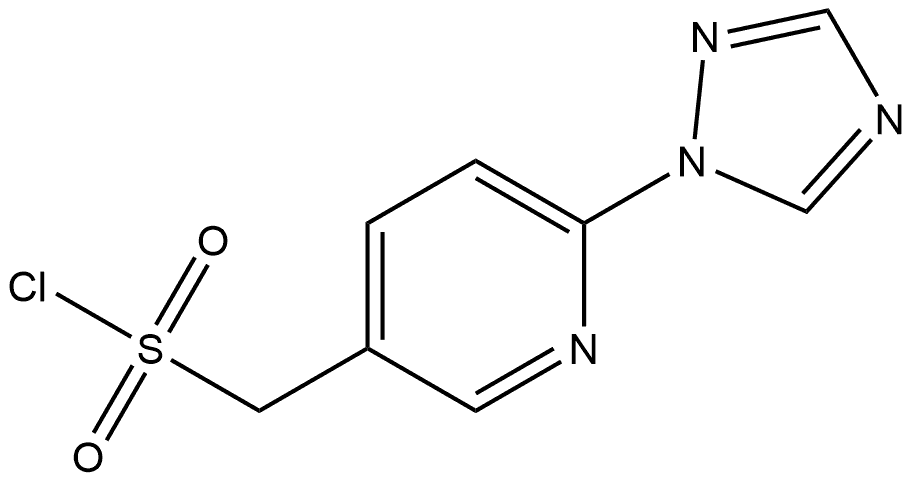 6-(1H-1,2,4-Triazol-1-yl)-3-pyridinemethanesulfonyl chloride (ACI) Structure