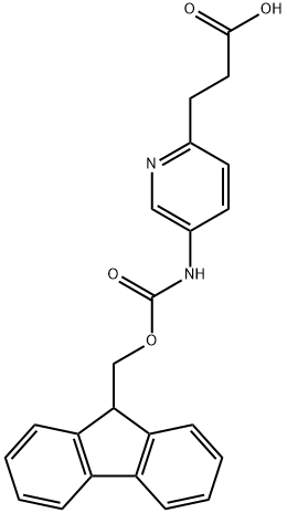 3-[5-({[(9H-fluoren-9-yl)methoxy]carbonyl}amino)pyridin-2-yl]propanoic acid Structure