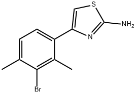 4-(3-Bromo-2,4-dimethylphenyl)-2-thiazolamine Structure