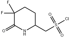 (5,5-difluoro-6-oxopiperidin-2-yl)methanesulfonyl chloride Struktur
