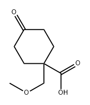 1-(甲氧基甲基)-4-氧代环己烷羧酸,2229535-38-8,结构式