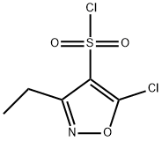 5-chloro-3-ethyl-1,2-oxazole-4-sulfonyl chloride 化学構造式