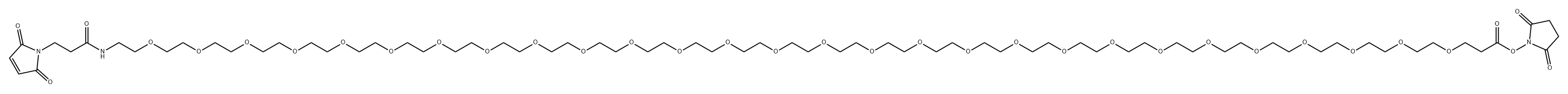 4,7,10,13,16,19,22,25,28,31,34,37,40,43,46,49,52,55,58,61,64,67,70,73,76,79,82,85-Octacosaoxa-88-azahennonacontanoic acid, 91-(2,5-dihydro-2,5-dioxo-1H-pyrrol-1-yl)-89-oxo-, 2,5-dioxo-1-pyrrolidinyl ester Structure