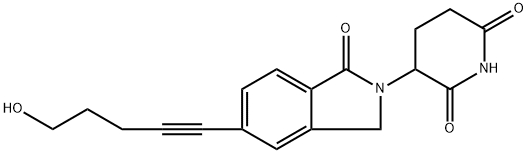2,6-Piperidinedione, 3-[1,3-dihydro-5-(5-hydroxy-1-pentyn-1-yl)-1-oxo-2H-isoindol-2-yl]- Structure