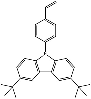 9H-Carbazole, 3,6-bis(1,1-dimethylethyl)-9-(4-ethenylphenyl)- 结构式