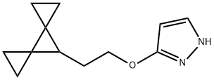 1H-Pyrazole, 3-(2-dispiro[2.0.2.1]hept-7-ylethoxy)- Struktur