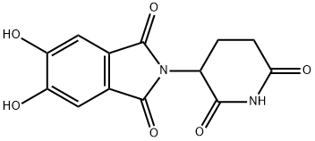 1H-Isoindole-1,3(2H)-dione, 2-(2,6-dioxo-3-piperidinyl)-5,6-dihydroxy- Structure