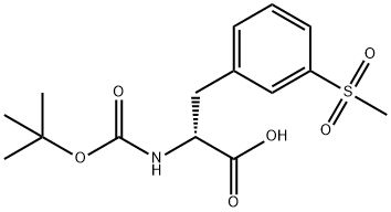 D-Phenylalanine, N-[(1,1-dimethylethoxy)carbonyl]-3-(methylsulfonyl)-,2230179-58-3,结构式
