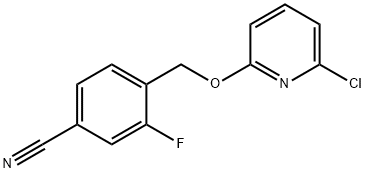 Benzonitrile, 4-[[(6-chloro-2-pyridinyl)oxy]methyl]-3-fluoro- Struktur