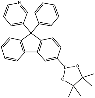 Pyridine, 3-[9-phenyl-3-(4,4,5,5-tetramethyl-1,3,2-dioxaborolan-2-yl)-9H-fluoren-9-yl]-,2230217-01-1,结构式