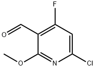 6-Chloro-4-fluoro-2-methoxy-3-pyridinecarboxaldehyde Struktur