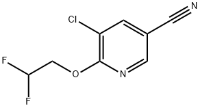 5-chloro-6-(2,2-difluoroethoxy)pyridine-3-carbonitrile Structure