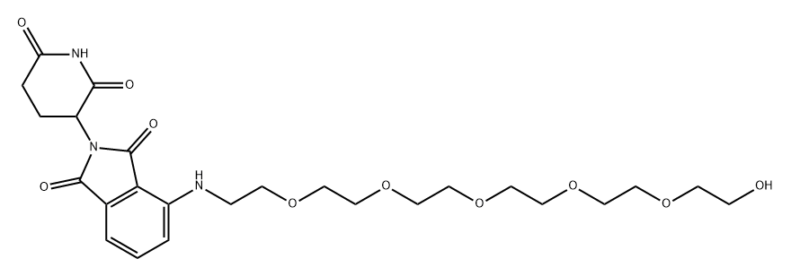 1H-Isoindole-1,3(2H)-dione, 2-(2,6-dioxo-3-piperidinyl)-4-[(17-hydroxy-3,6,9,12,15-pentaoxaheptadec-1-yl)amino]- Structure