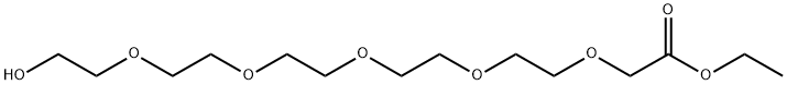 3,6,9,12,15-Pentaoxaheptadecanoic acid, 17-hydroxy-, ethyl ester Structure