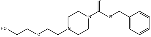 1-Piperazinecarboxylic acid, 4-[2-(2-hydroxyethoxy)ethyl]-, phenylmethyl ester Structure