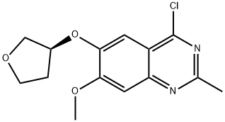 Quinazoline, 4-chloro-7-methoxy-2-methyl-6-[[(3S)-tetrahydro-3-furanyl]oxy]-|(S)-4-氯-7-甲氧基-2-甲基-6-[(四氢-3-呋喃基)氧基]喹唑啉