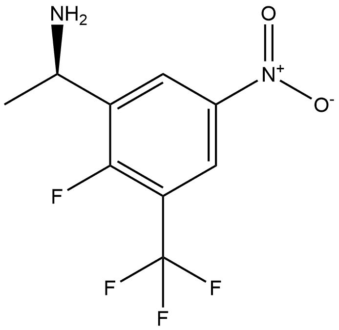 Benzenemethanamine, 2-fluoro-α-methyl-5-nitro-3-(trifluoromethyl)-, (αR)- Struktur