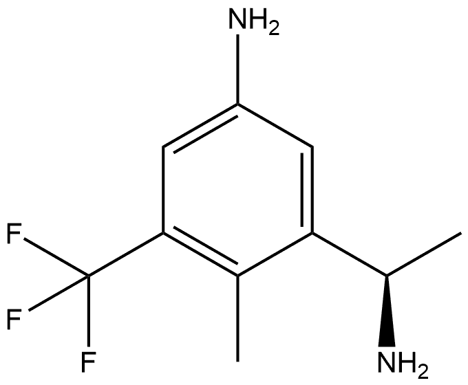 Benzenemethanamine, 5-amino-α,2-dimethyl-3-(trifluoromethyl)-, (αR)- Struktur